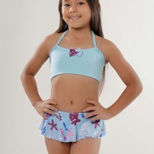 Dos piezas niña panty falda