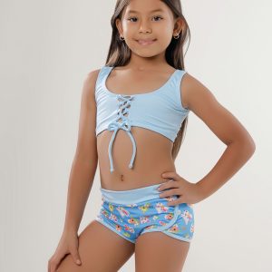 Dos piezas niña trabilla frontal